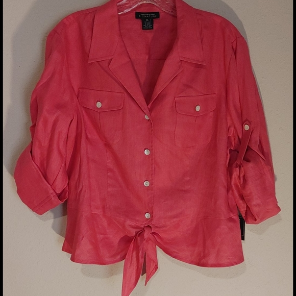 Jones NY Signature button up blouse - Picture 1 of 8